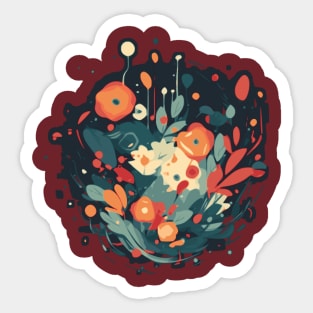 Minimal Flower Abstract Sticker